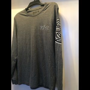 Hurley long sleeved super soft grey shirt